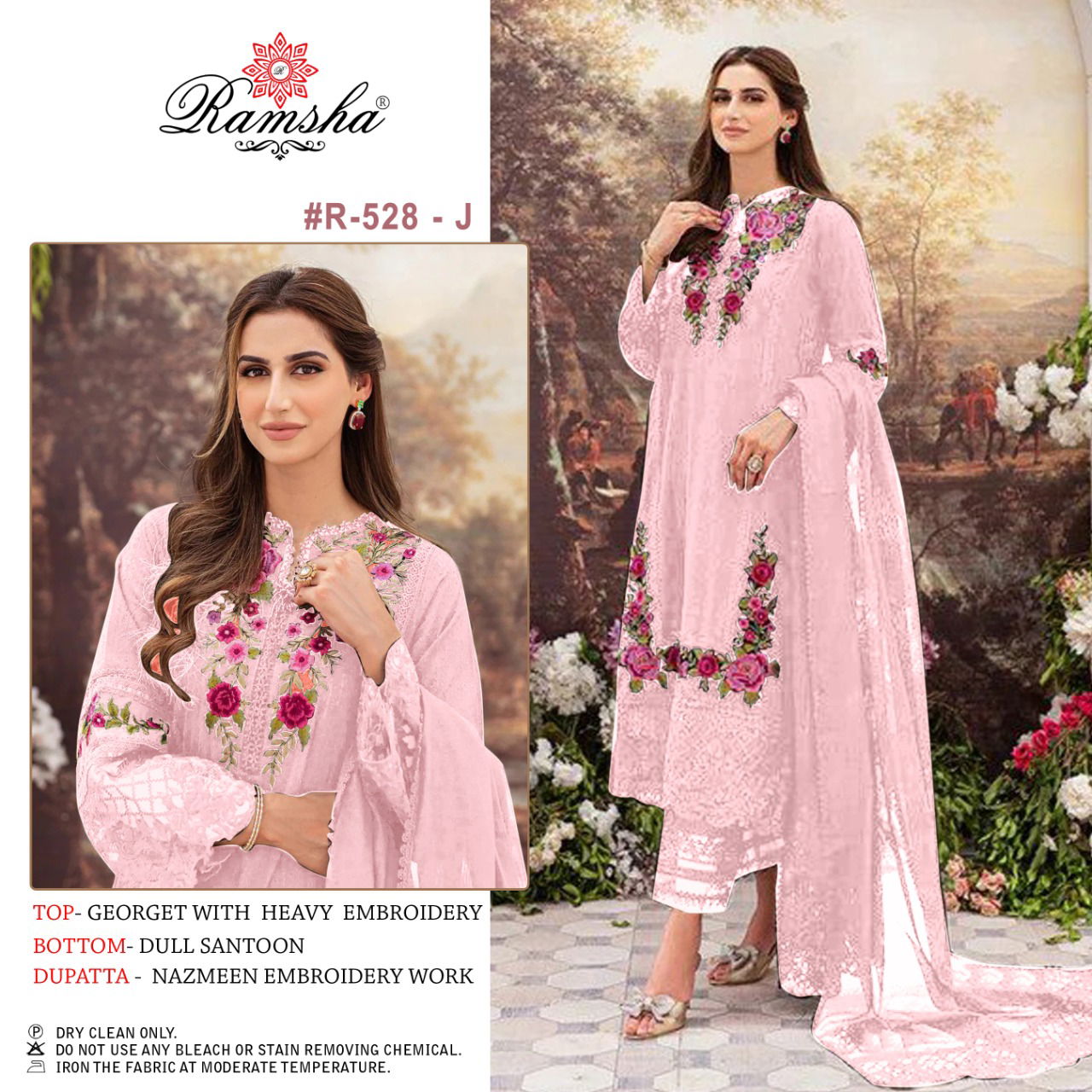 Ramsha R 528 Wholesale Pakistani Salwar Suits Georgette Catalog